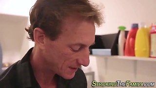 Whorish stepteen cum throat