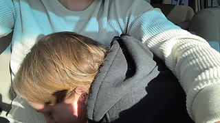 Road Blowjob and Sex in the Backseat