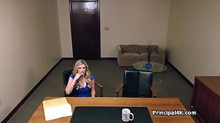 Large-breasted cougar called in after the principal found smut