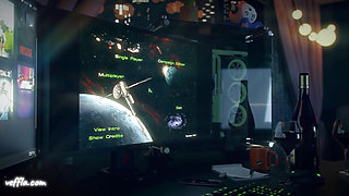 D.Va fucks in cowgirl position in Christmas gift 3D porn Animation