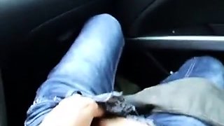 Girl masturbate in car