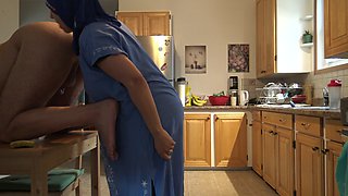Arab Maid Cleans Kitchen and Asshole of Her British Boss