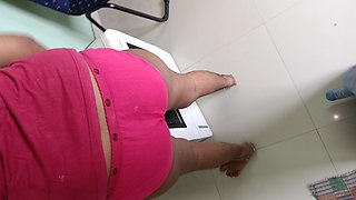 House Maid Showing Her Hairy Pussy for Her Owner
