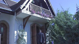 Big boobed French doll fucked in hot anal threesome