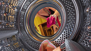 Anal Pounding with My Head in the Washing Machine!!