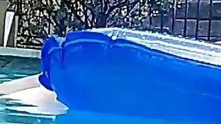 Nurse Vicki Models Her New Bikini by Pool Flashes You Then
