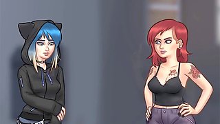 Cartoon stepmom helps with wanking in summertime saga episode by Misskitty2k