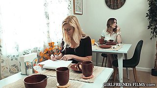 Orgasm scene with cool Serene Siren and Bella Blu from Girlfriends Films