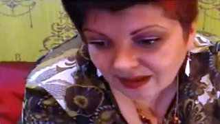 Spanking Her Big Mature Butt on Cam