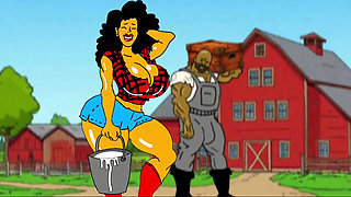 Redneck's Wife. Cartoon. Animation