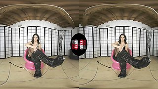 Mistress Molli Gets Wild As She Takes Her Boots And Lingerie Off In Virtual Reality - VRFootFetish