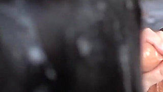 Spit on the Dildo and My Hair