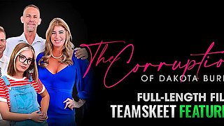 busty housewife rides her stepson's cock on couch