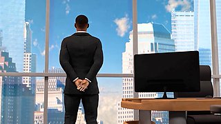 Hot Wife Suck off Her Husbands New Boss During a Meeting.