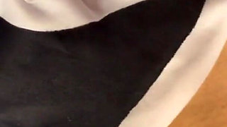 The maid wants you to cum on her pussy