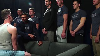 Cole Blue stripped and fucked by frat bros