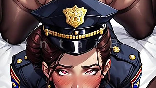 AI Hentai 3D - Wet and hot blowjob from tight little mouth