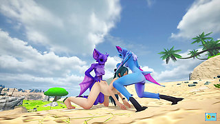 Getting Spit Roasted by Futa Monster Girls (sapphire Safari V.24 Animation)