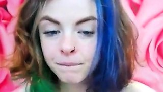 Emo 18-Year-Old With Tattoos Masturbates on Webcam