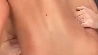 Threesome with a Slut with Firm Tits and Light Hair Who Has Her Pussy and Ass Stretched by a Monster Cock