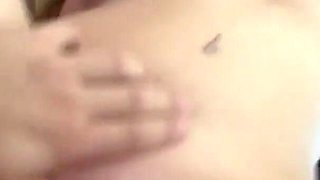 I splash my hot cum on the face of a blonde with perfect small tits after fucking her tight pussy