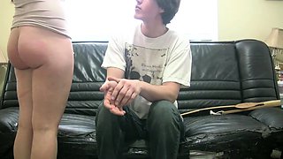 Amateur Blonde Chick Strips To Thong