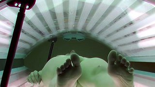 Student in solarium