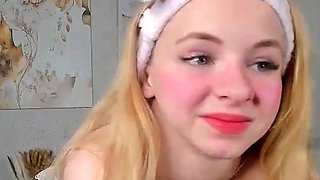 Curly Blonde Teen Records Solo Dildo Masturbation More at