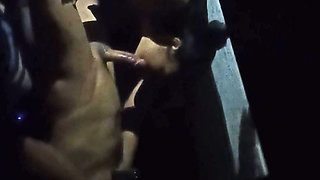 A delicious blowjob from a sexy schoolgirl