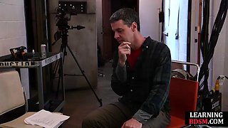 Hardtied blondie pussysmashed by master