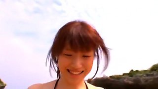Fabulous Japanese whore Miu Fujisawa in Crazy Beach, Cunnilingus JAV video