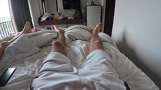 I Start Playing with My Dick, She Can't Resist, Grabs It and Starts Sucking!