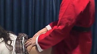 Santa Claus Seduces and Fucks Student in Uniform