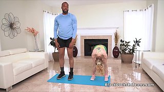 Freckled petite rides personal trainers BIG BLACK PENIS