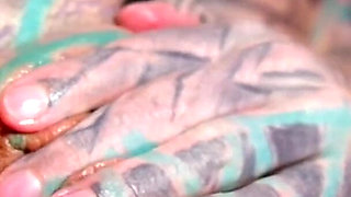 Solo Tattoo Girl Anal Masturbation - Self Assfuck