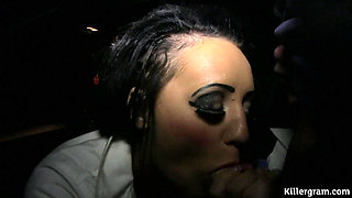 MILF Dogging Babe Bambi Black Is in Her Local Car Park Sucking off Perverted Men