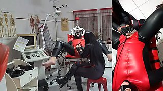 Mistress Luciana Dominates with Needles and Hardcore Anal Fuck in Latex Catsuit