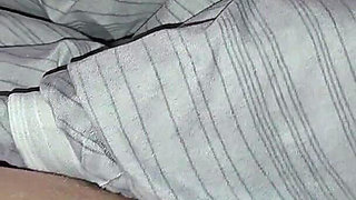 My Stepsister Gets Horny and Masturbates Next to Me in Couch