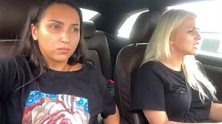 Step mom and daughter show off in public get caught