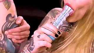 Tattooed Horny Women with Small Tits Fuck It Good Again and Show the Man What He Wants