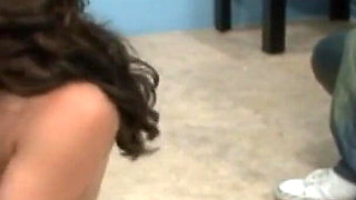 Big tits brunette wife fucks in from of her cuckold husband