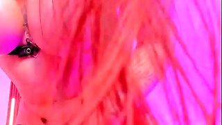 Sexy Shemale With Big Tits Jerking Her Huge Cock Off