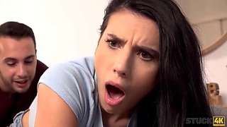 Stuck4K - Busty Teen Roommate Gets Stuck and Fucked Hard in Doggystyle