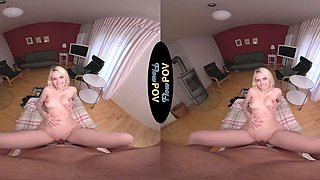 Sumptuous blonde harlot crazy VR porn scene