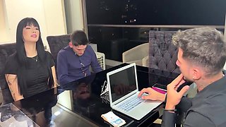 Yenifer Chp And Papi Rodriguez - Job Interview Ends In A Threesome With The Boss, My Slutty Colleague Would Do Anything For The Job