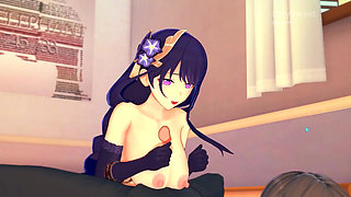 Busty Raiden Cowgirl Ride with Creampie Climax Uncensored 3D