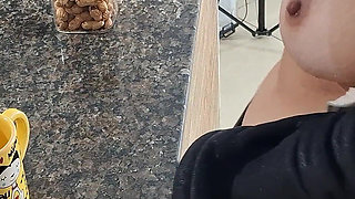 A Stepdaughter Is Surprised While Having Breakfast.