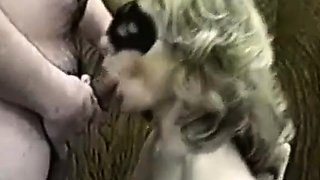 American Blonde Girl's Glory Hole Blowjob