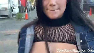 Big Booty Ebony Hooker Fucked For Cash In Parking Lot - Macana Man & Mona Azar