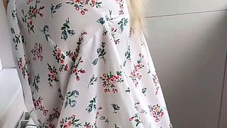 Blonde Tattooed Russian Babe Orgasms with Her Toy on Webcam